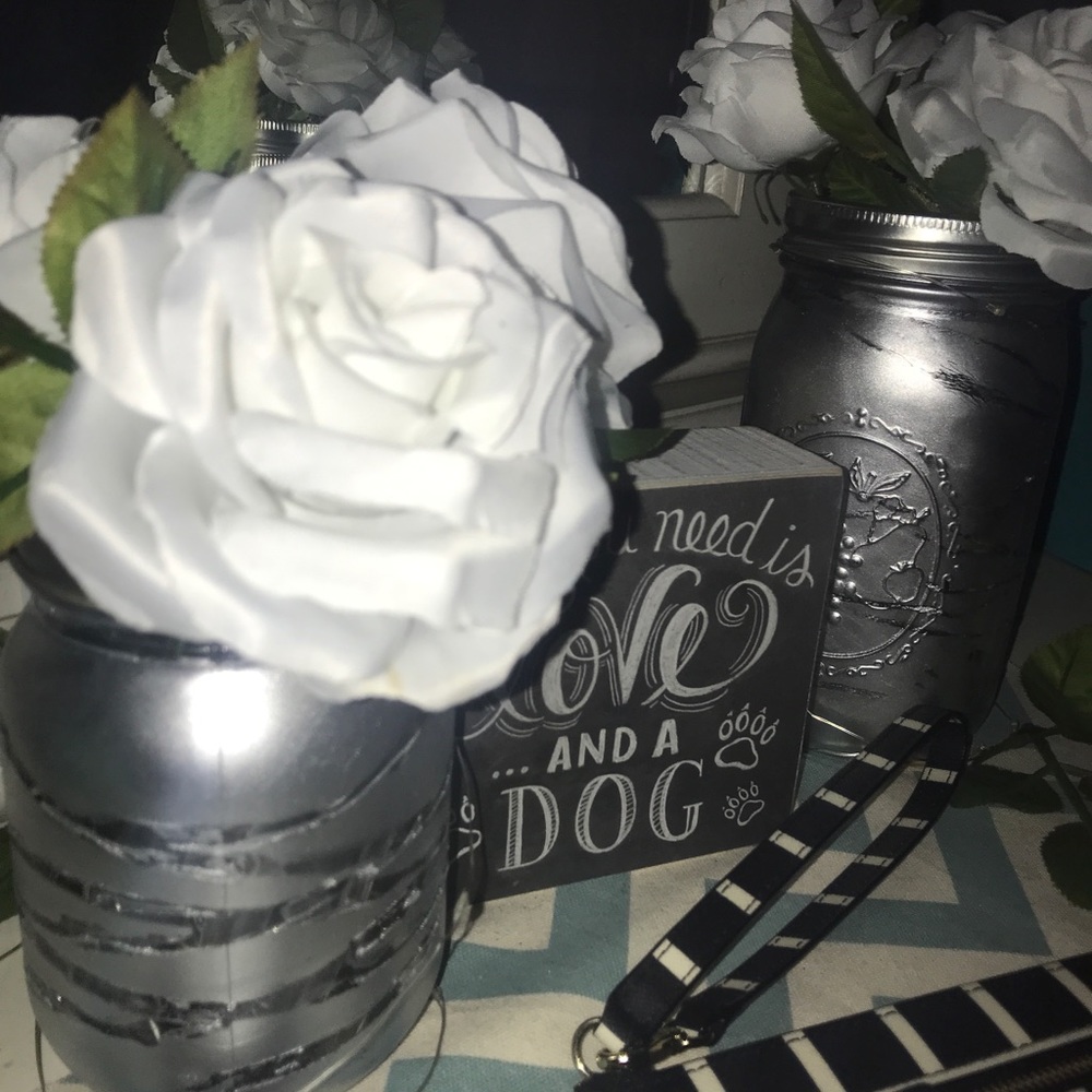 Light up flower jars